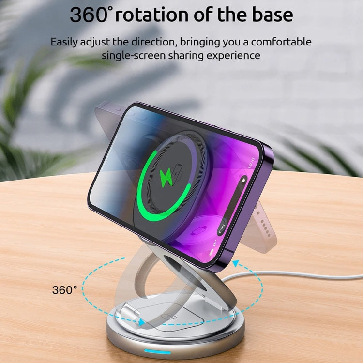 3 In 1 Zinc Alloy Magnetic Folding Charger