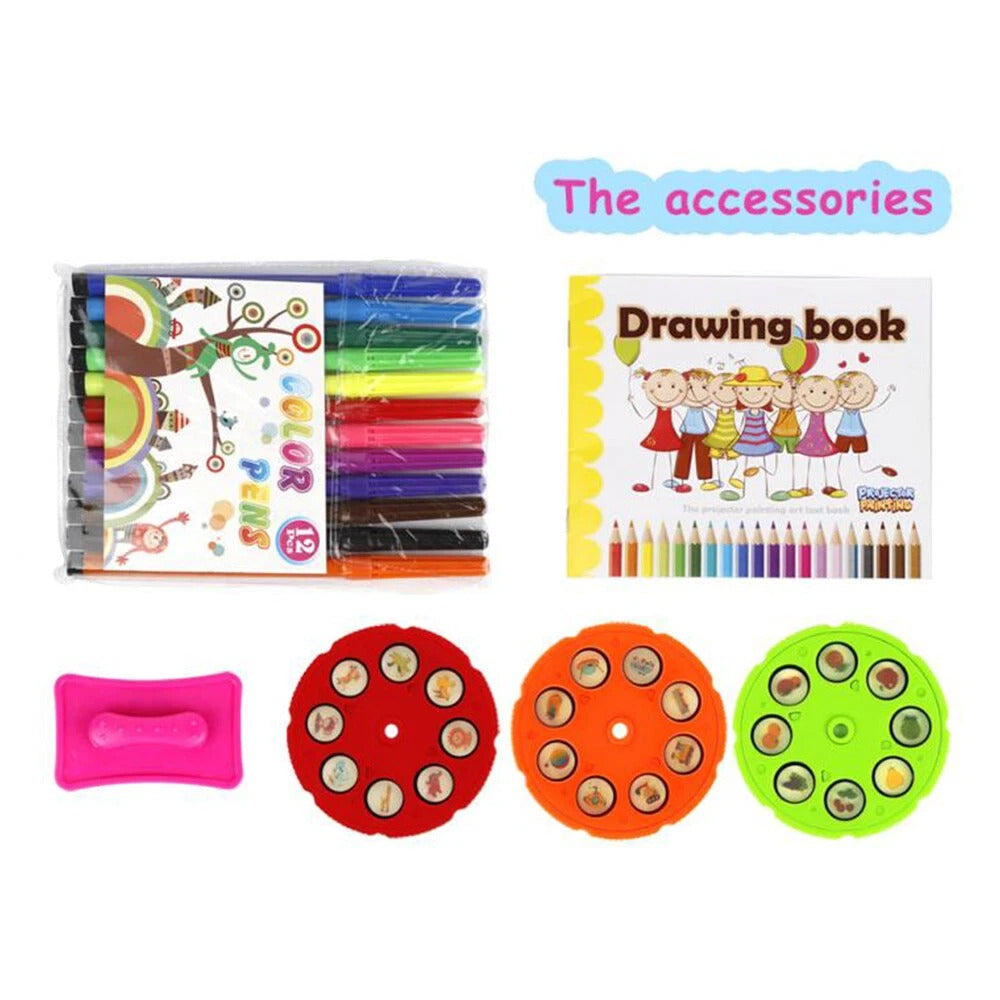 Children LED Projector Art Drawing Table