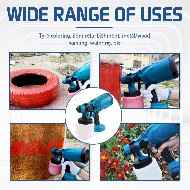 Electric High-Pressure Cordless Paint Sprayer – 1200ML Large Tank