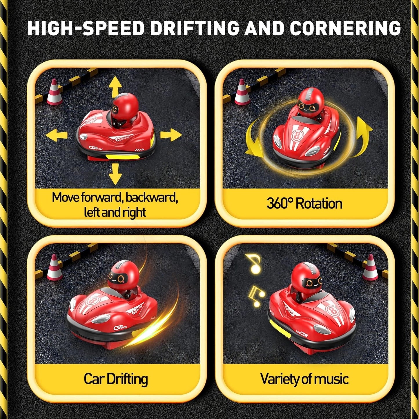 2 Pack Remote Control Bumper Cars | RC Ejecting Battle Toy for Kids