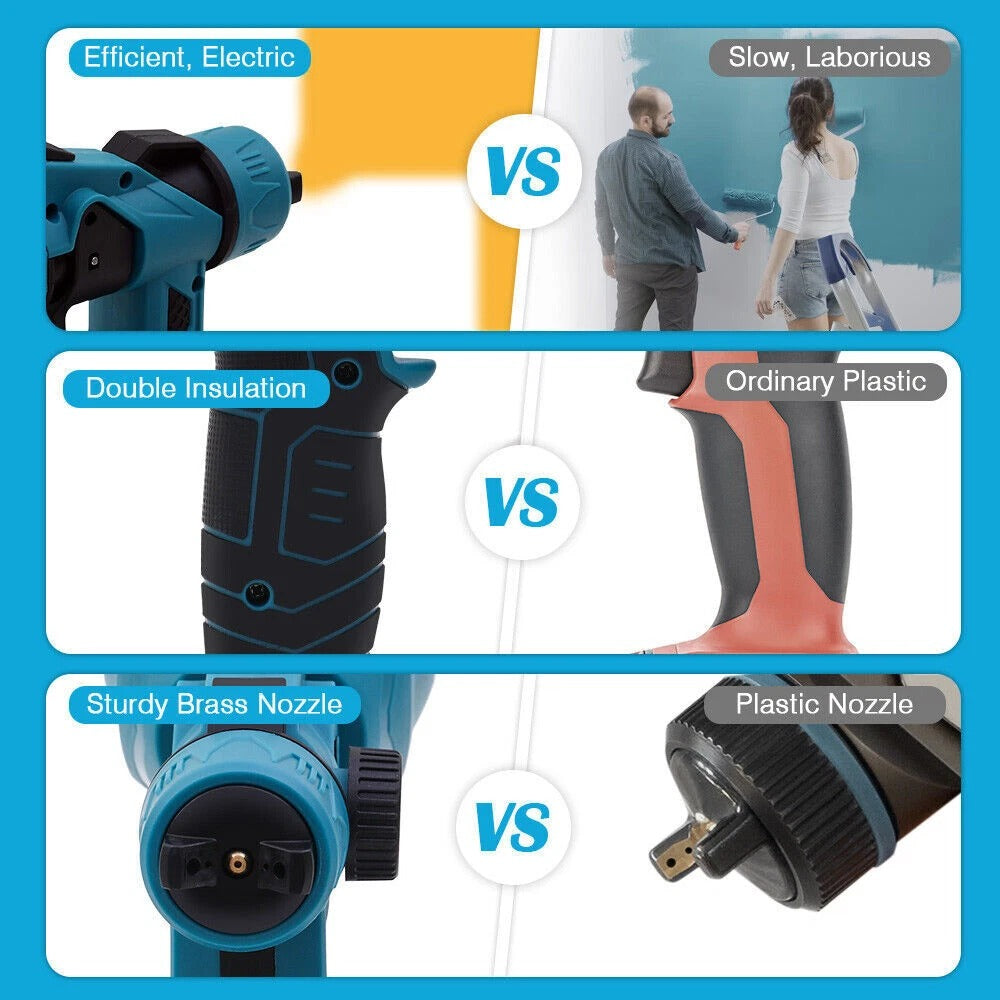 Electric High-Pressure Cordless Paint Sprayer – 1200ML Large Tank