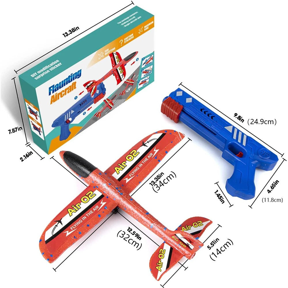 Airplane Launcher Toy – Foam Throwing Glider & Catapult Gun