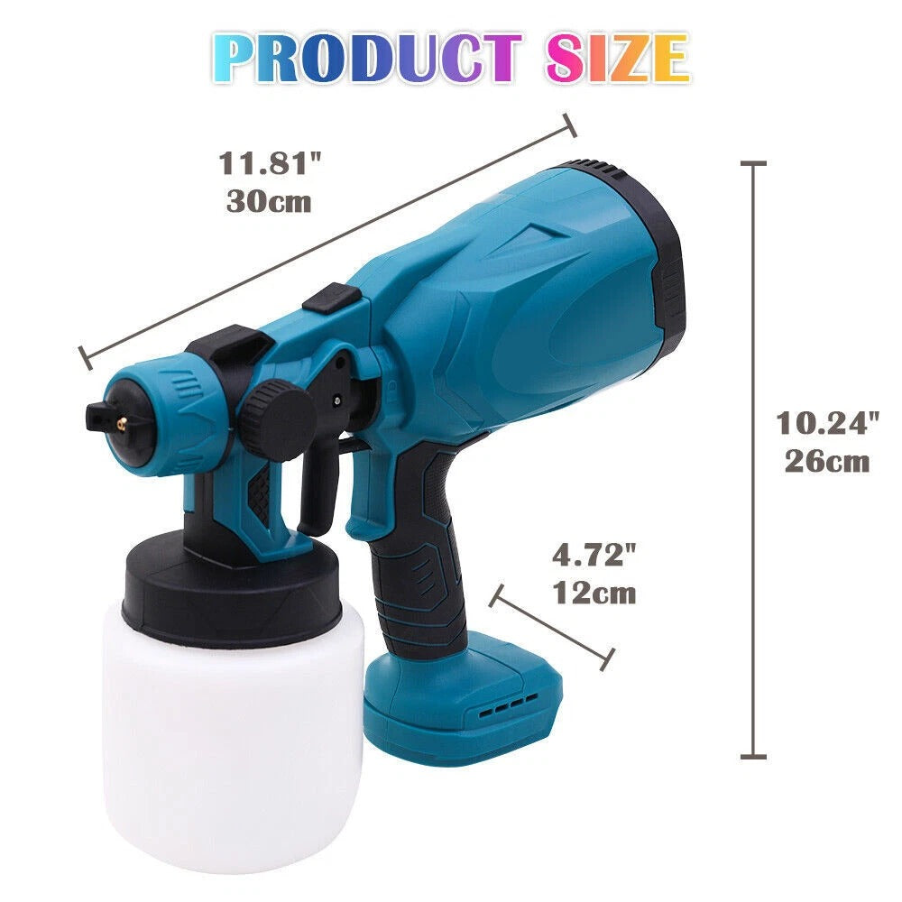 Electric High-Pressure Cordless Paint Sprayer – 1200ML Large Tank