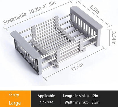 Adjustable Dish Drying Sink Rack Holder