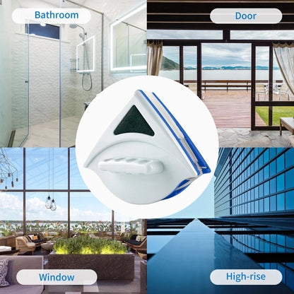 Double-Side Window Cleaner – Magnetic 2.5m Rope | 3–8mm Glass