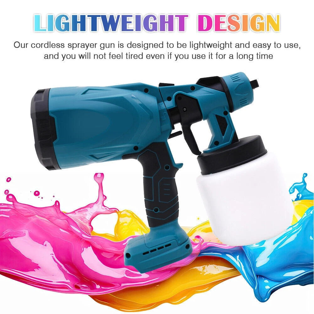 Electric High-Pressure Cordless Paint Sprayer – 1200ML Large Tank